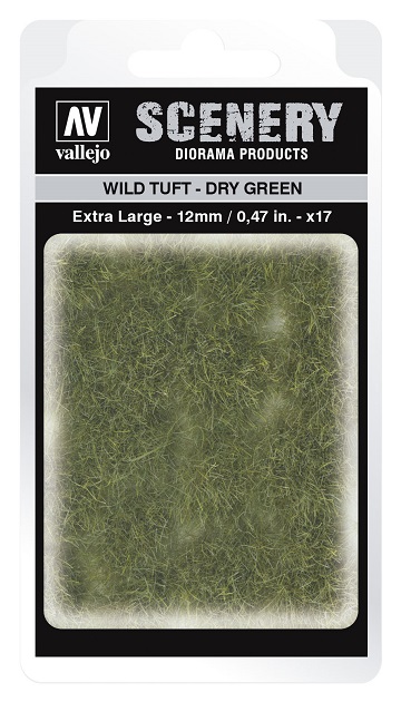Vallejo Scenery Diorama Products: WILD TUFT: DRY GREEN (Extra Large 12mm) 