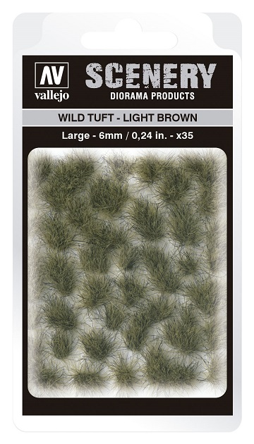 Vallejo Scenery Diorama Products: WILD TUFT- LIGHT BROWN (Large 6mm) 
