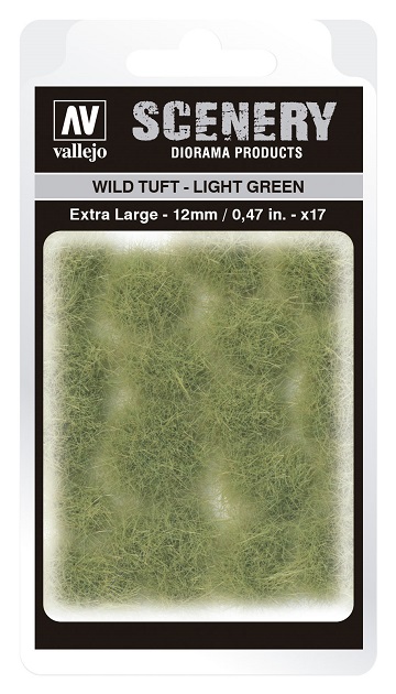 Vallejo Scenery Diorama Products: WILD TUFT- LIGHT GREEN (Extra Large 12mm) 