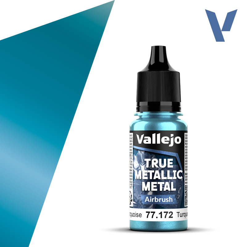 Vallejo True Metallic Metal: Airbrush- Hydra Turquoise 