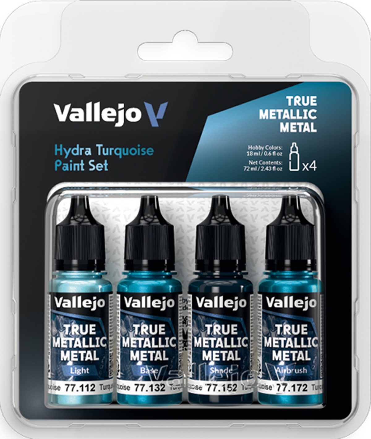 Vallejo True Metallic Metal: HYDRA TURQUOISE PAINT SET 