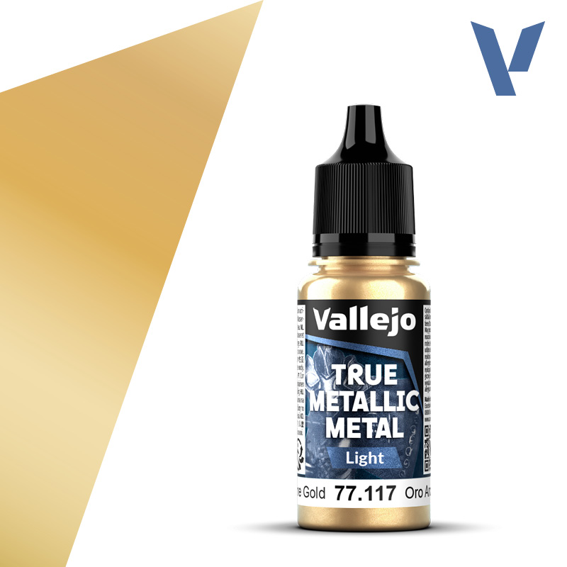 Vallejo True Metallic Metal: Light- Arcane Gold 