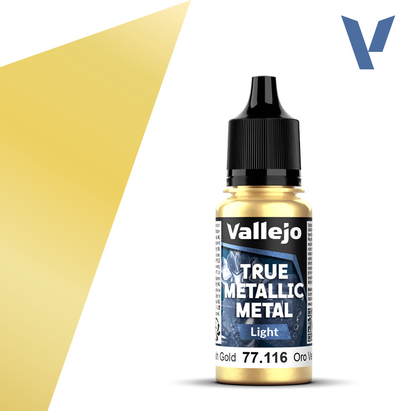 Vallejo True Metallic Metal: Light- Greenish Gold 