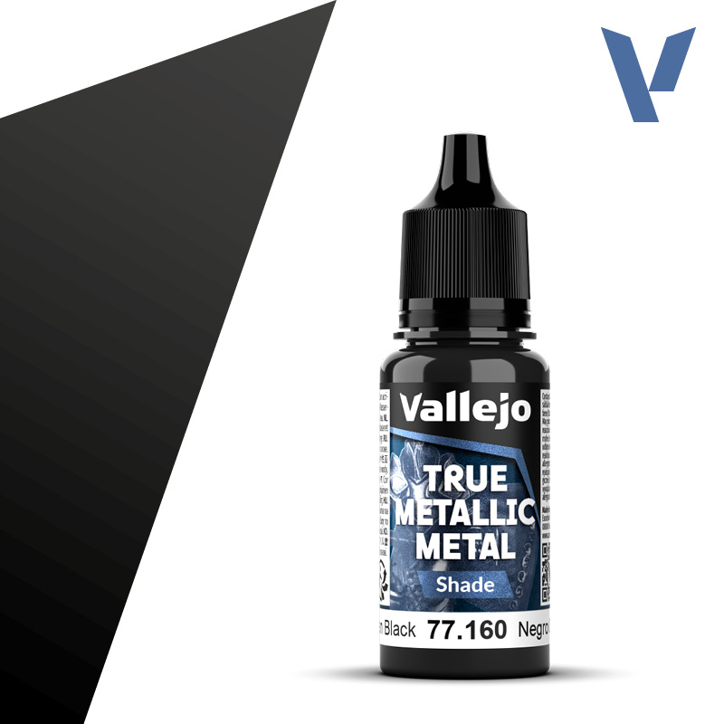 Vallejo True Metallic Metal: Shade- Obsidian Black 