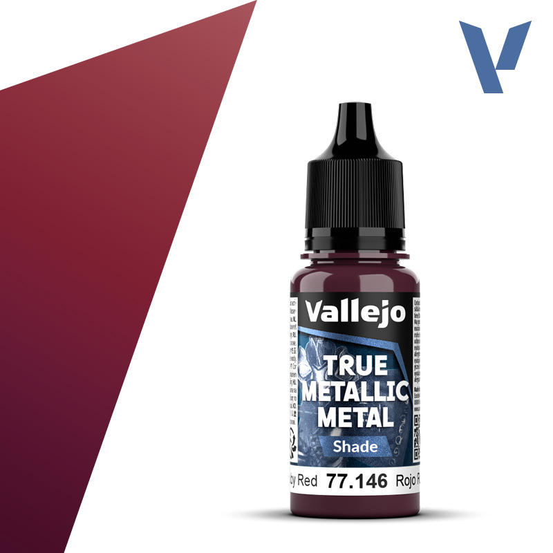 Vallejo True Metallic Metal: Shade- Ruby Red 