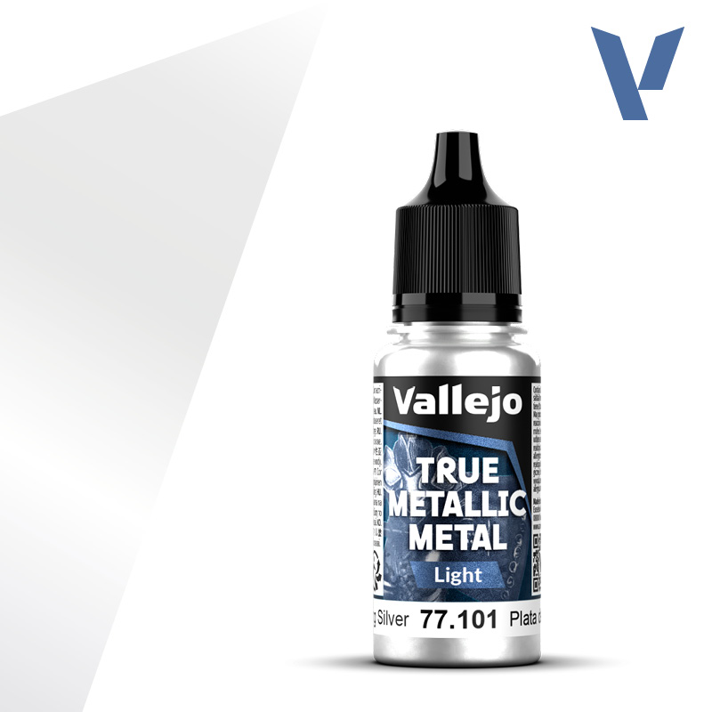 Vallejo True Metallic Metal: Light- Sterling Silver 