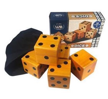 WOODEN LAWN DICE (SET OF 5) 