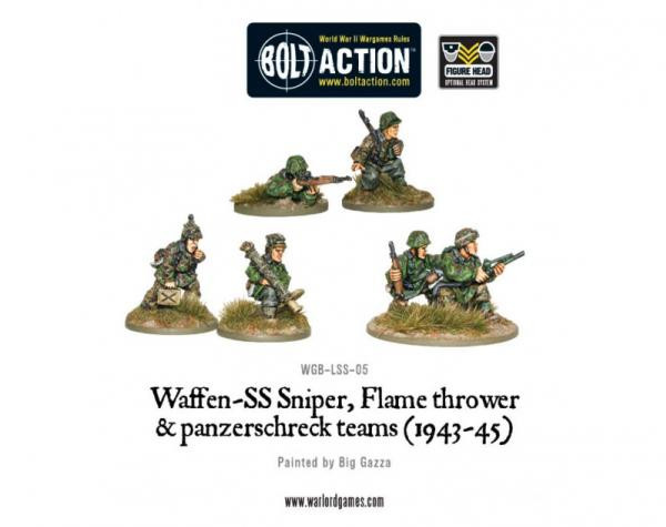 Bolt Action: German: Waffen-SS Sniper, Flame thrower & panzerschreck teams (1943-45) 