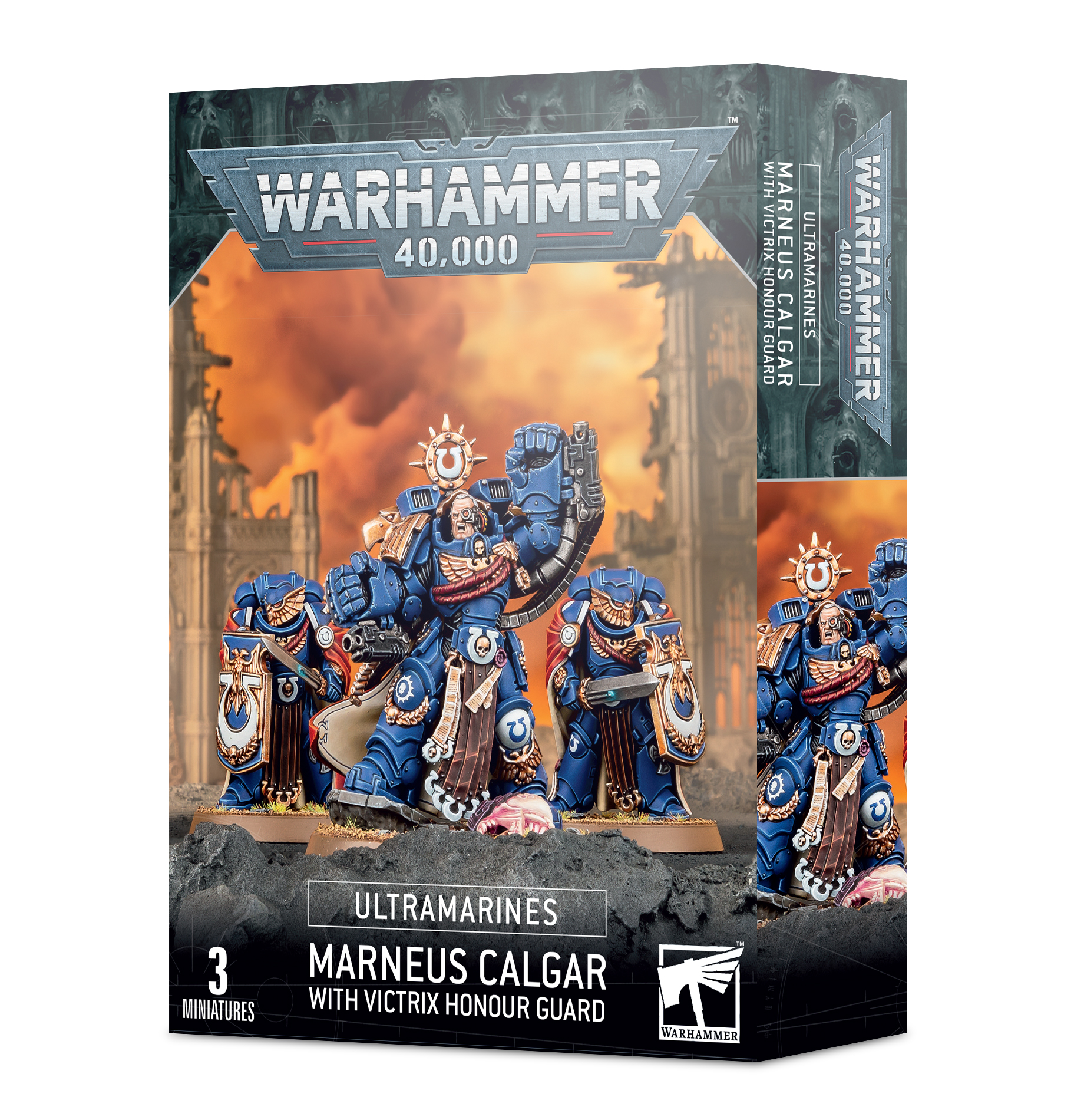 Warhammer 40,000: Space Marines: Ultramarines: Marneus Calgar with Victrix Honour Guard 