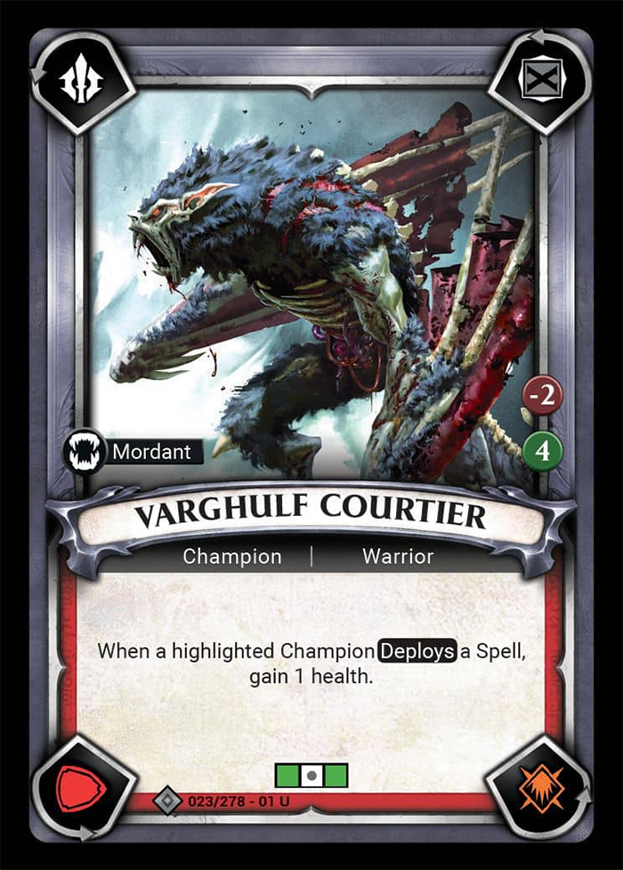 Warhammer Age of Sigmar Champions: 023: Varghulf Courtier 
