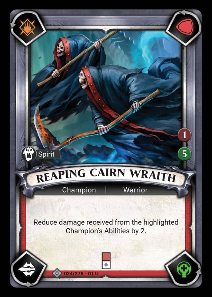 Warhammer Age of Sigmar Champions: 024- Reaping Cairn Wraith 