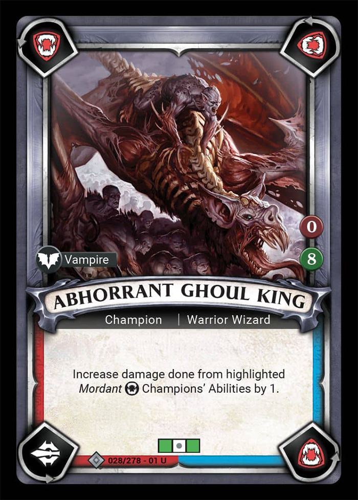 Warhammer Age of Sigmar Champions: 028- Abhorrant Ghoul King 