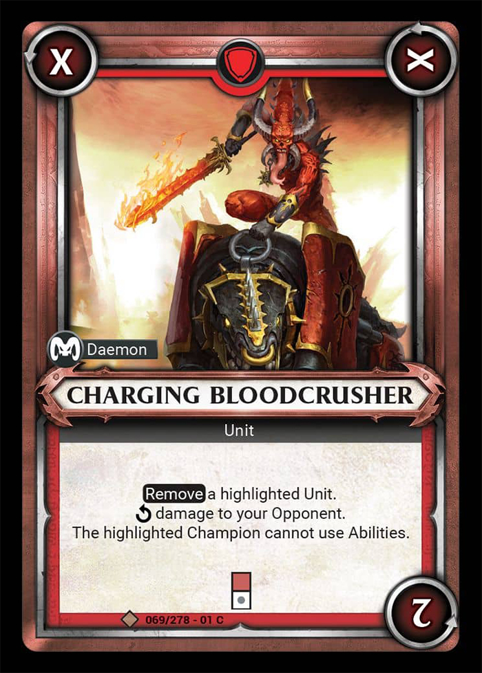Warhammer Age of Sigmar Champions: 069- Charging Bloodcrusher 