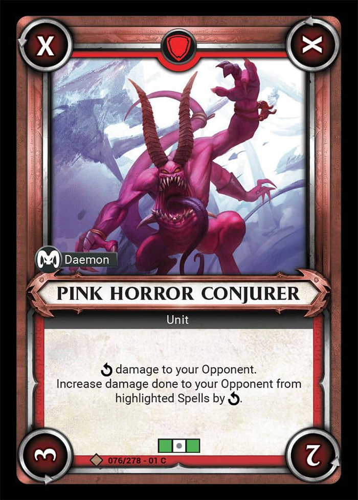 Warhammer Age of Sigmar Champions: 076- Pink Horror Conjurer 