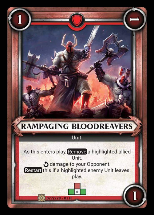Warhammer Age of Sigmar Champions: 077- Rampaging Bloodreavers [FOIL] 