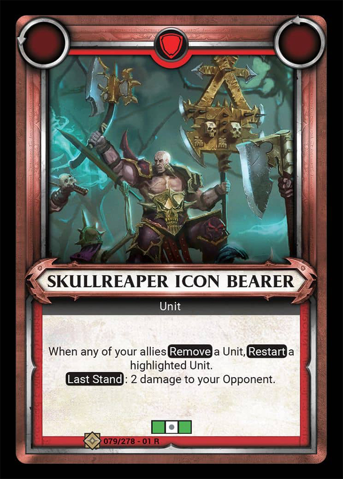 Warhammer Age of Sigmar Champions: 079- Skullreaper Icon Bearer 