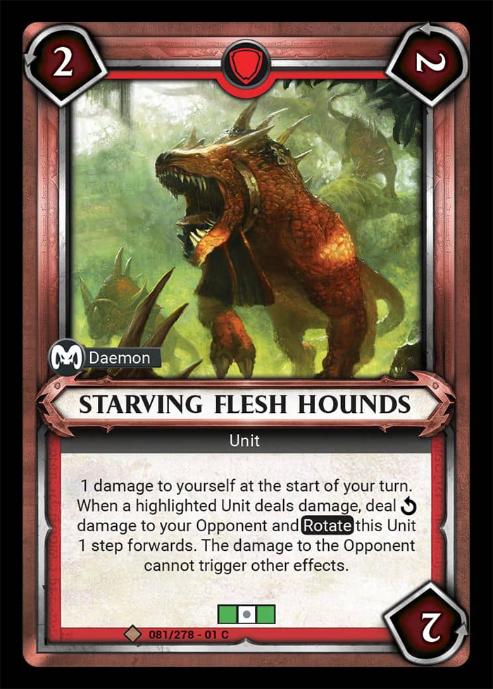 Warhammer Age of Sigmar Champions: 081- Starving Flesh Hounds 