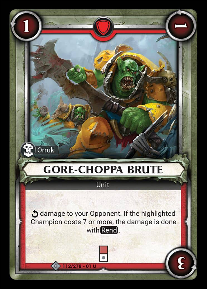 Warhammer Age of Sigmar Champions: 112- Gore-Choppa Brute 