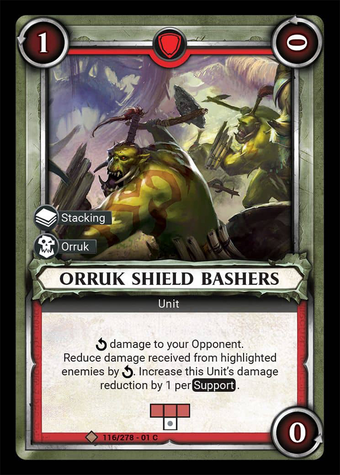 Warhammer Age of Sigmar Champions: 116- Orruk Shield Bashers 