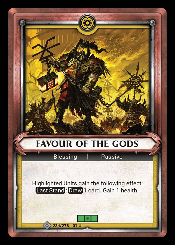 Warhammer Age of Sigmar Champions: 234- Favour of the Gods [FOIL] 