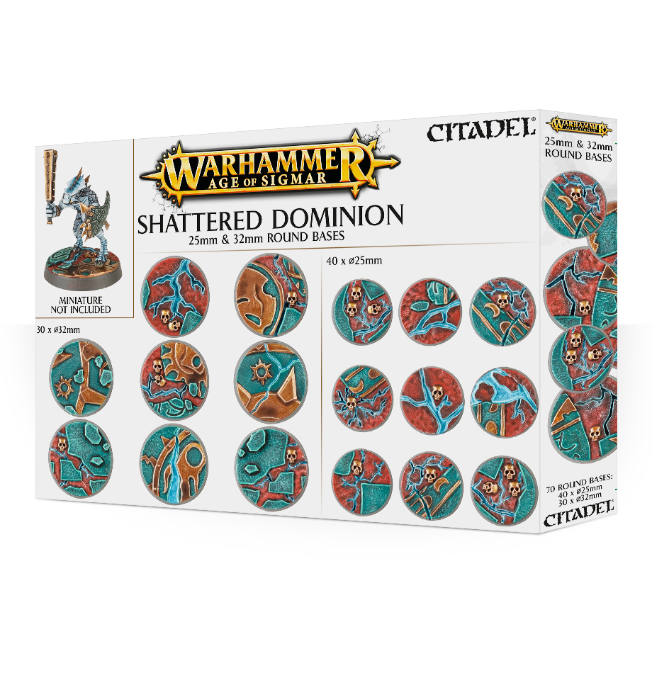 Warhammer Age of Sigmar: Shattered Dominion Bases- 25mm&32mm Round Bases 