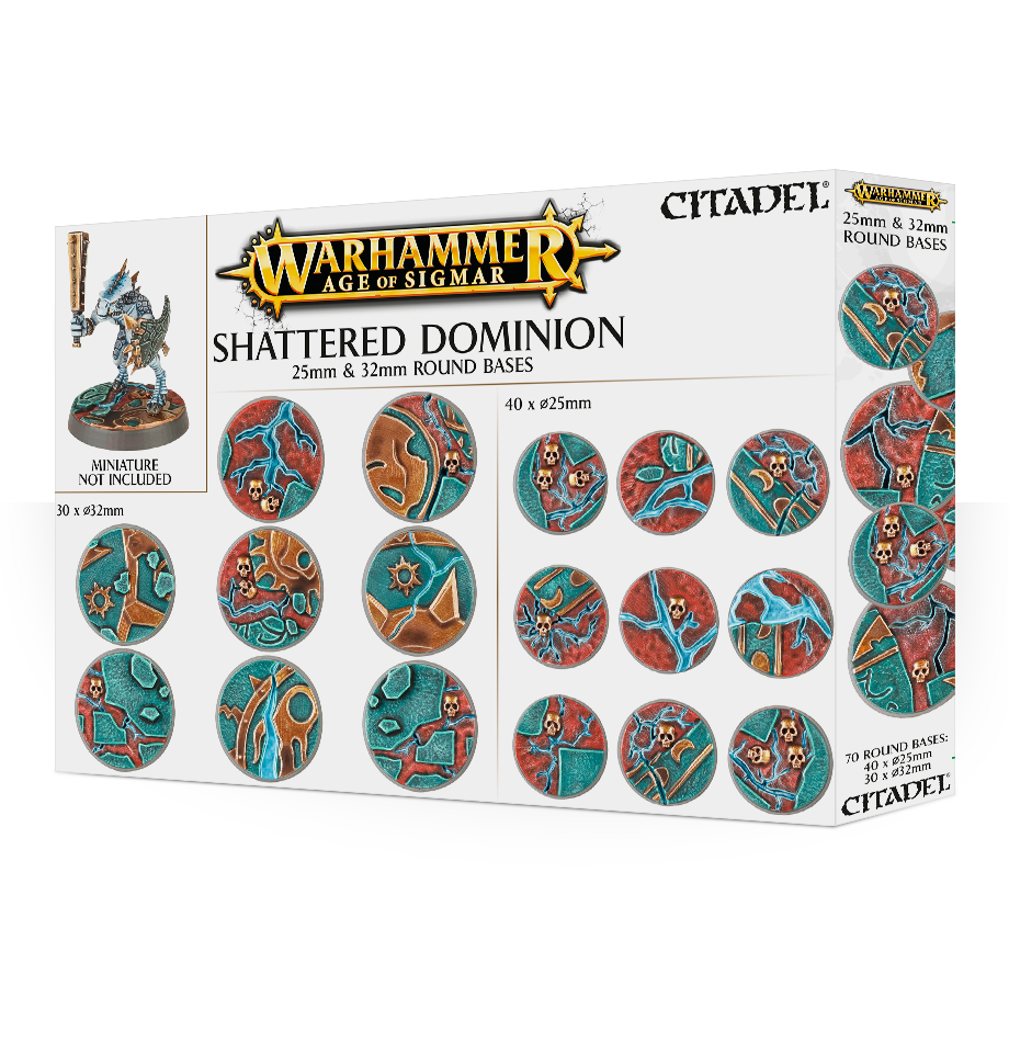 Warhammer Age of Sigmar: Shattered Dominion Bases: 25mm&32mm Round Bases 