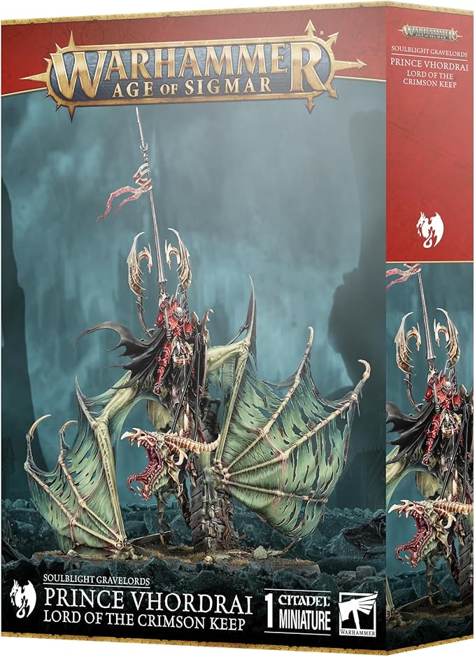 Warhammer: Age of Sigmar: Soulblight Gravelords: Prince Vhordrai, Lord of the Crimson Keep / Revenant Draconith 