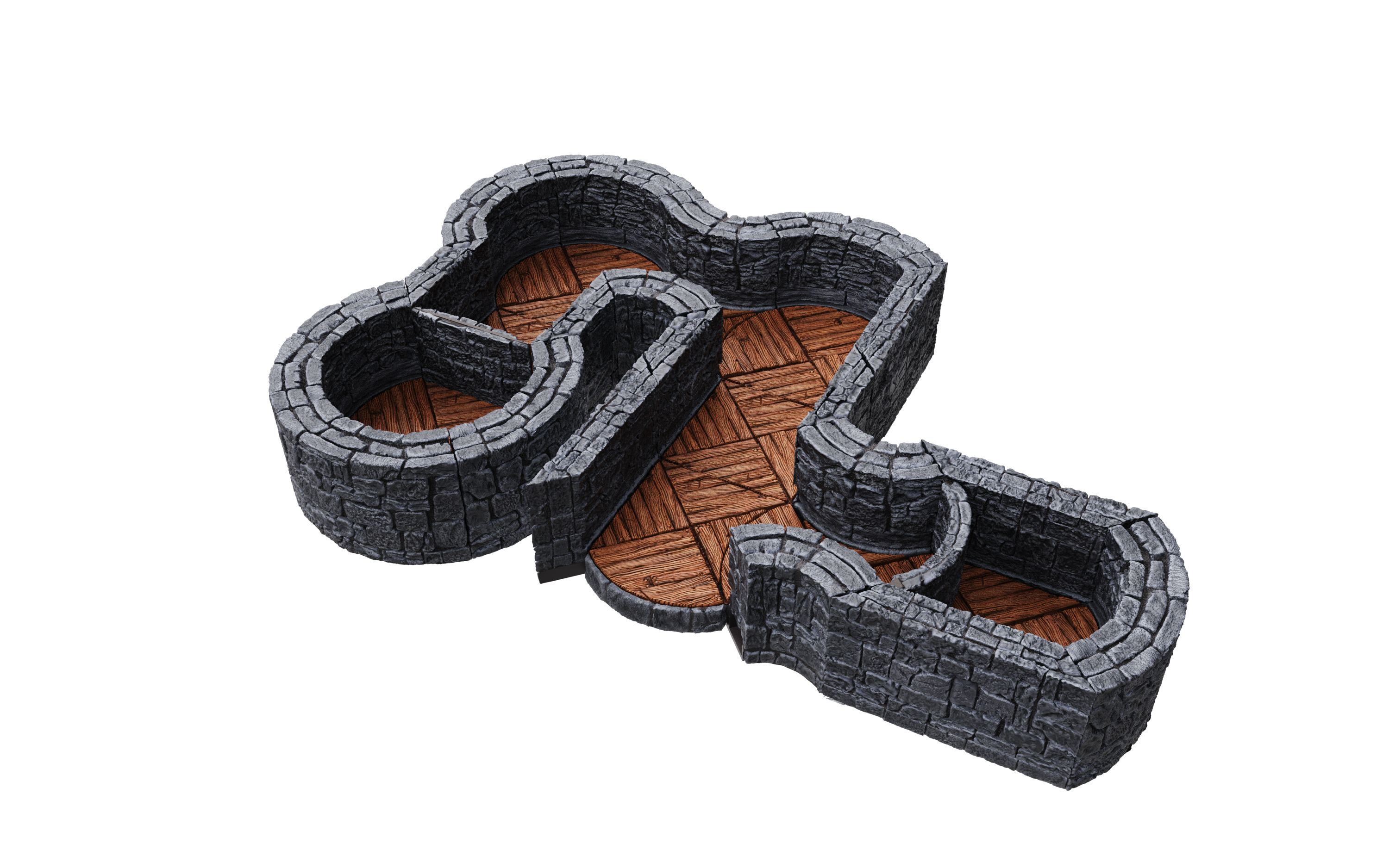 Warlock Tiles: Dungeon Tiles- 1" Angles and Curves Expansion 