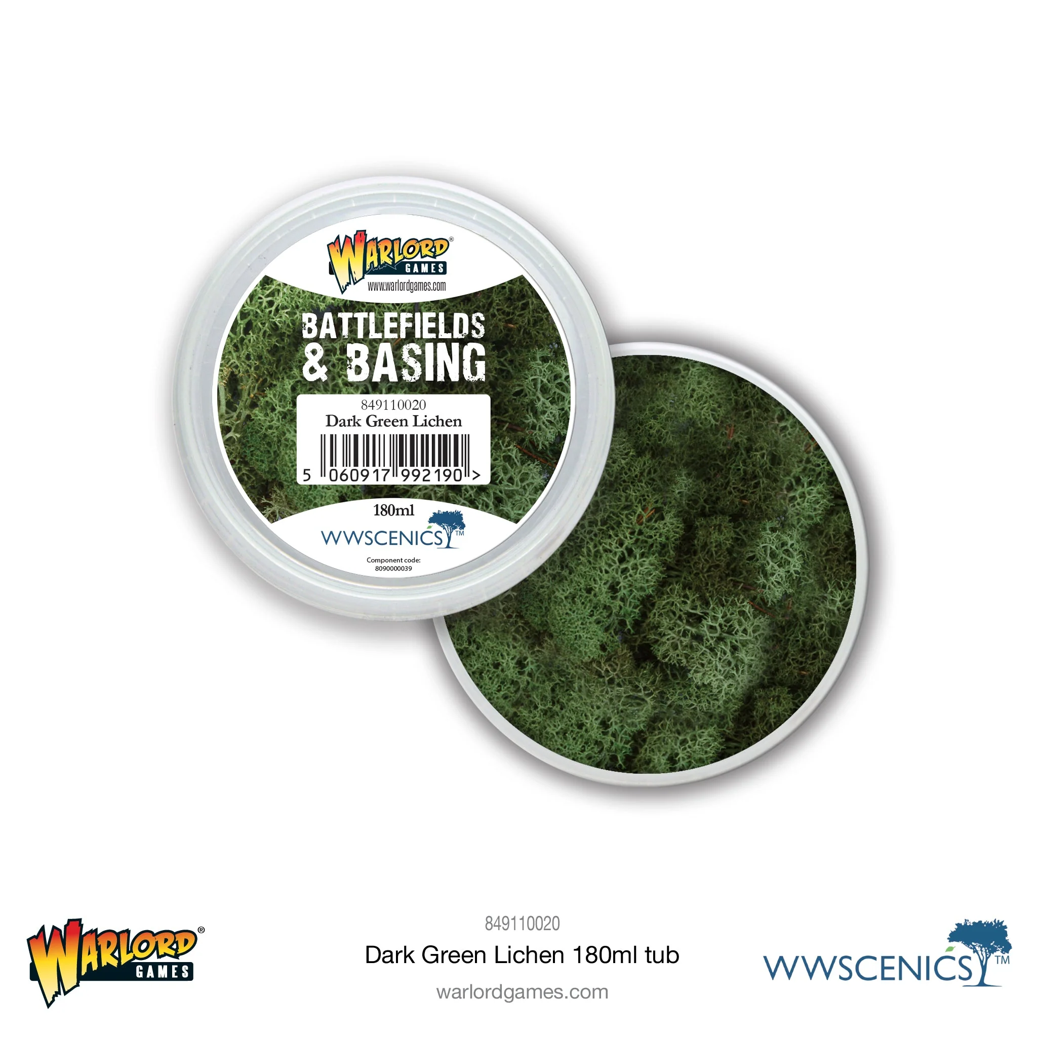 Warlord Games: Battlefields & Basing: Dark Green Lichen (180ml) 