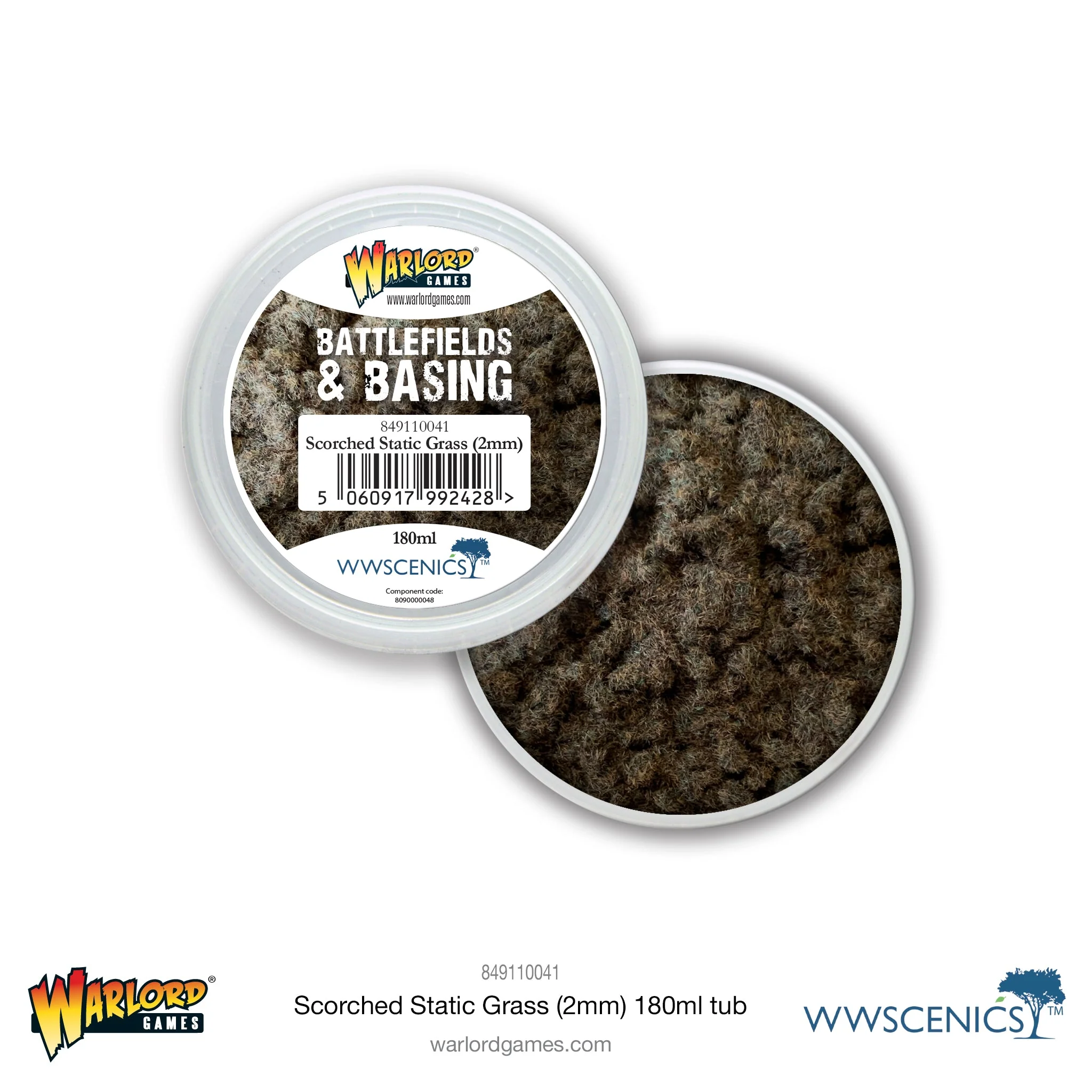 Warlord Games: Battlefields & Basing: Scorched 2mm Static Grass (180ml) 
