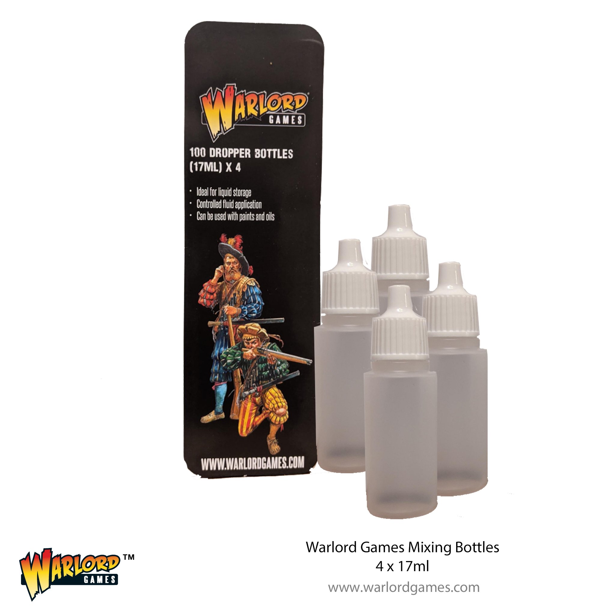 Warlord Games: Mixing Bottles (4) x 17ml 