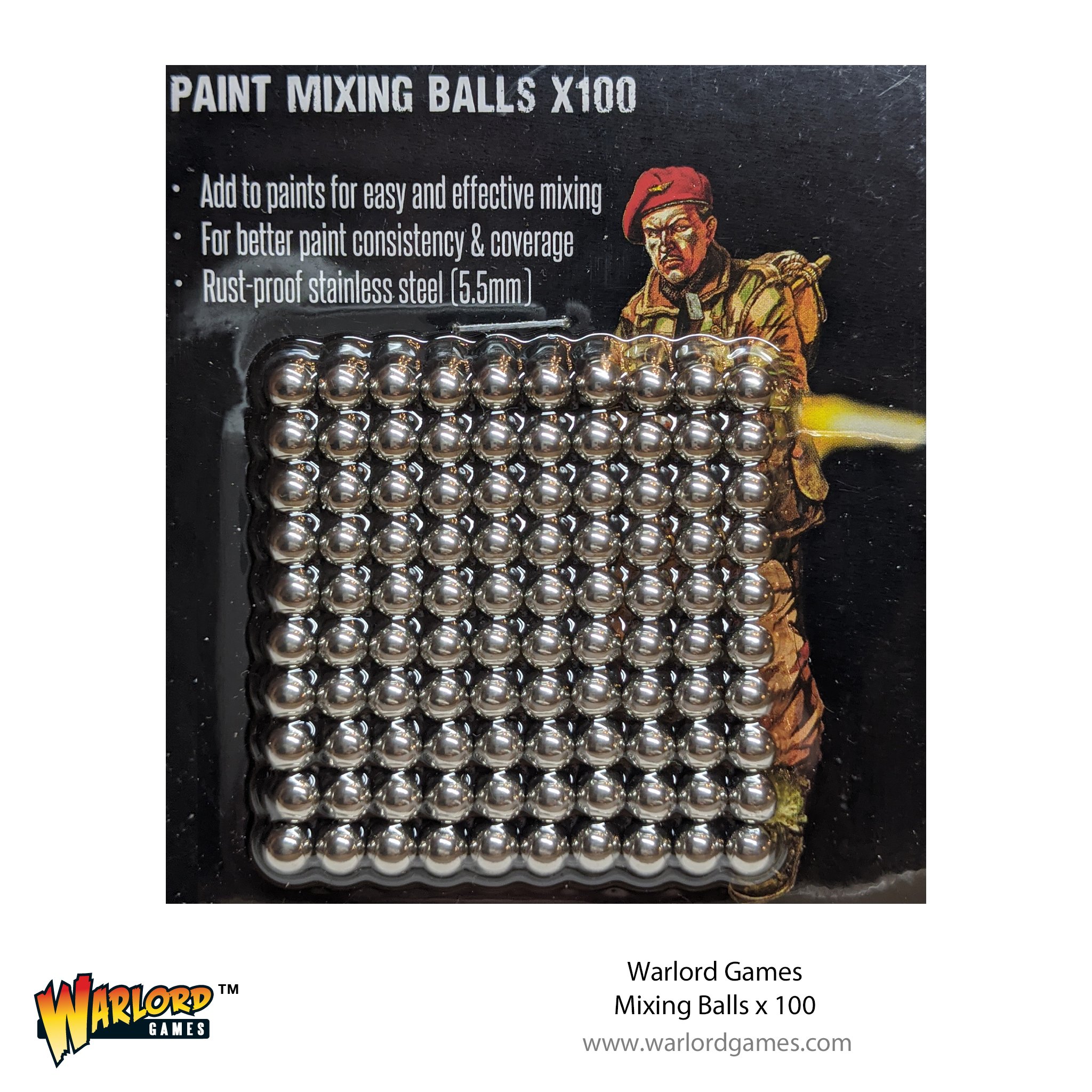 Warlord Games: Paint Mixing Balls (100) 