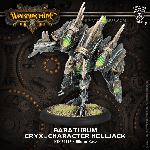 Warmachine: Cryx (34115): Barathrum - Cryx Character Helljack (resin/metal) 