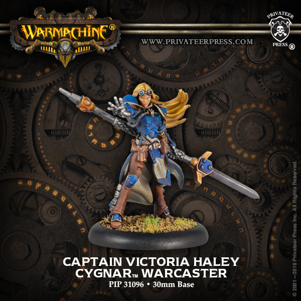 Warmachine: Cygnar (31096): Captain Victoria Haley (Resculpt) 