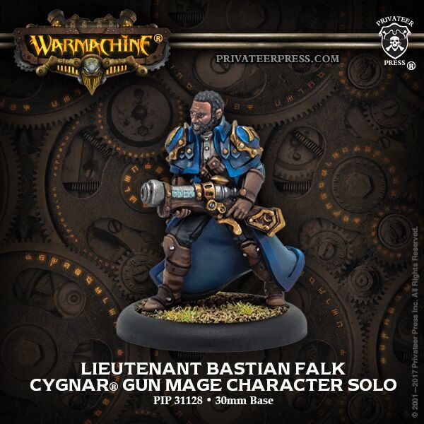 Warmachine: Cygnar (31128): Lieutenant Bastian Falk (Gun Mage Solo) 