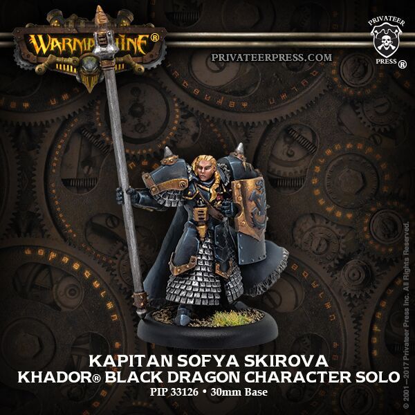 Warmachine: Khador (33126): Kapitan Sofia Black Dragon 