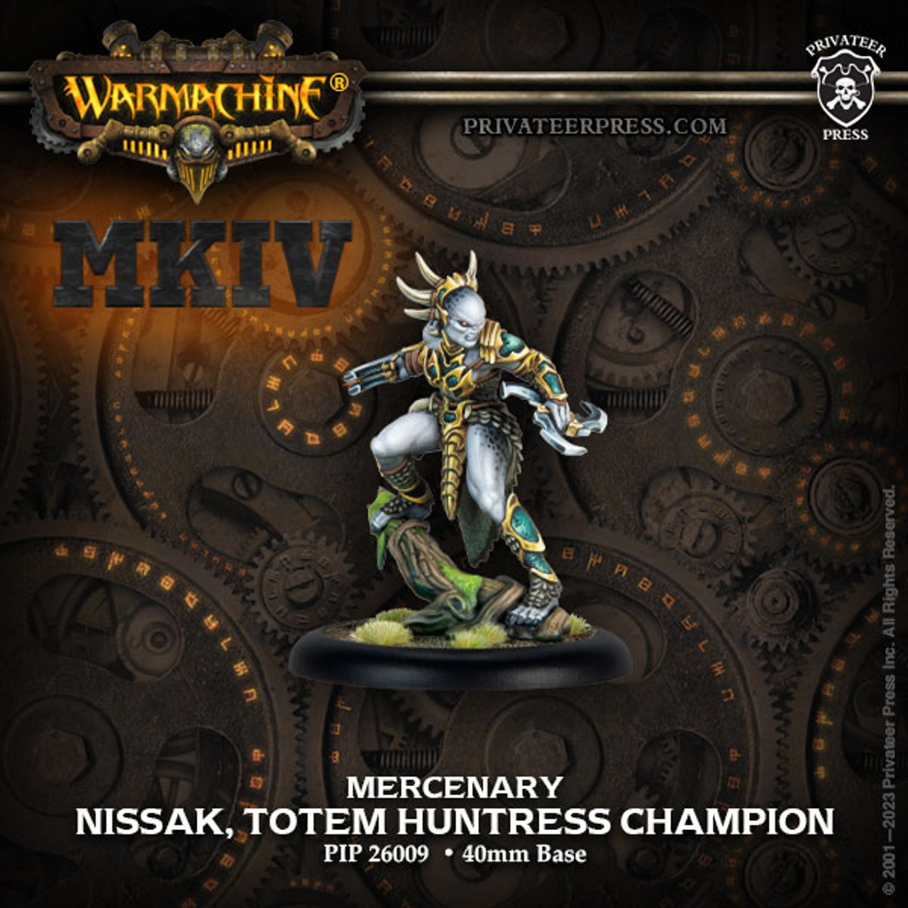 Warmachine: Mercenary: Nissak Totem Huntress Champion 