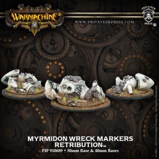 Warmachine: Retribution Of Scyrah (91068): Myrmidon Wreck Markers 