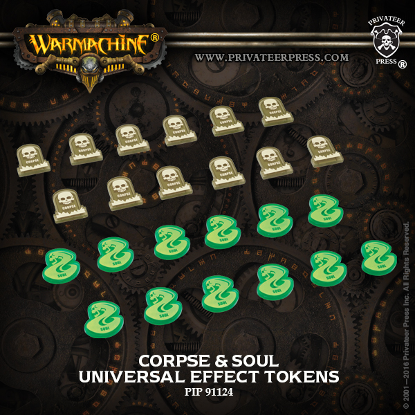 Warmachine: Universal Effect Tokens- Corpse & Soul 