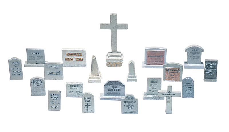 Woodland Scenics: 20 Tombstones HO Scale Kit 