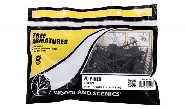 Woodland Scenics: 70 Pine Tree Armatures (2 1/2" - 4") 