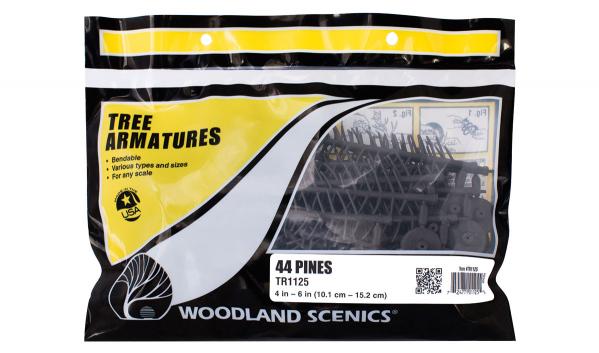 Woodland Scenics: 44 Pine Tree Armatures (4" - 6") 