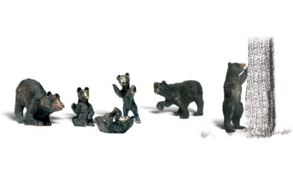 Woodland Scenics O-Scale: Black Bears 