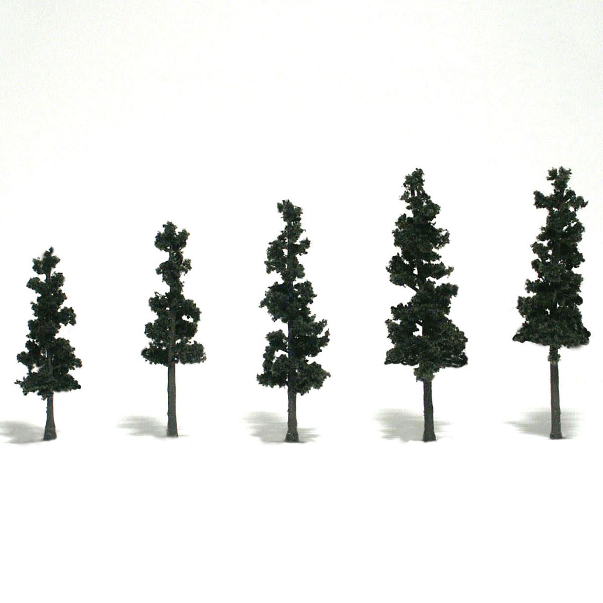 Woodland Scenics: Ready Made Realistic Trees: Conifer Green- 5 Trees (2 1/2" - 4") 