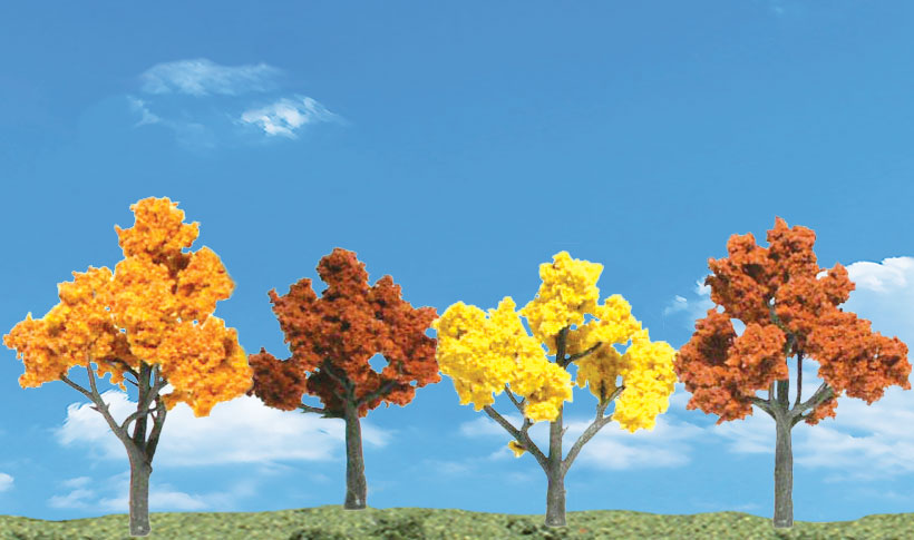 Woodland Scenics: Scene-A-Rama: 4 Autumn Trees  (2" - 3" ) 