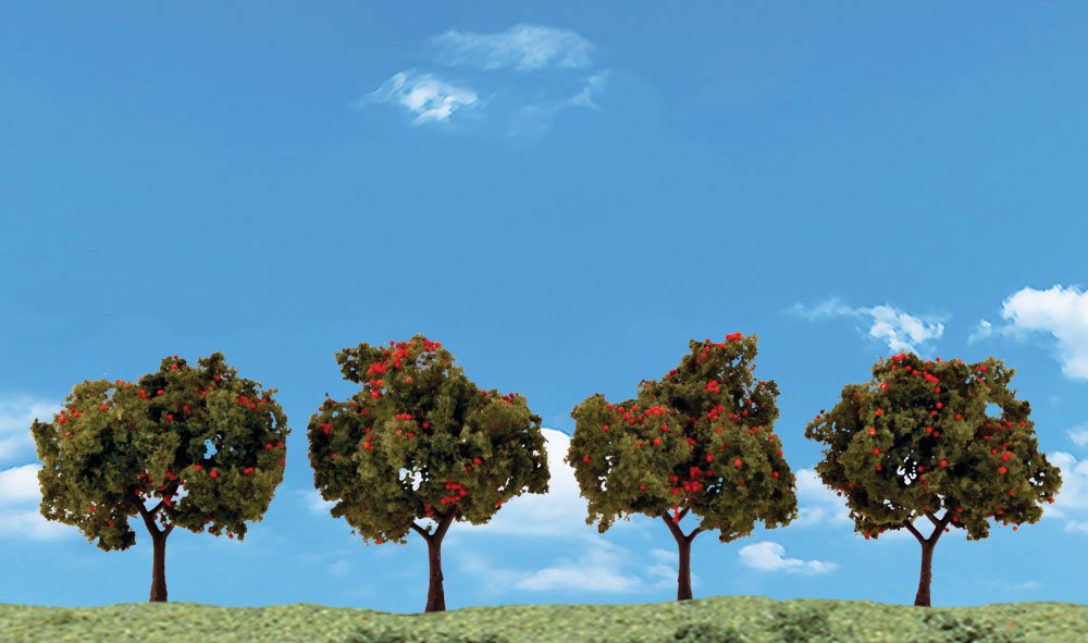 Woodland Scenics: Woodland Classics: Apple Tree- 4 Trees (2" - 3") 
