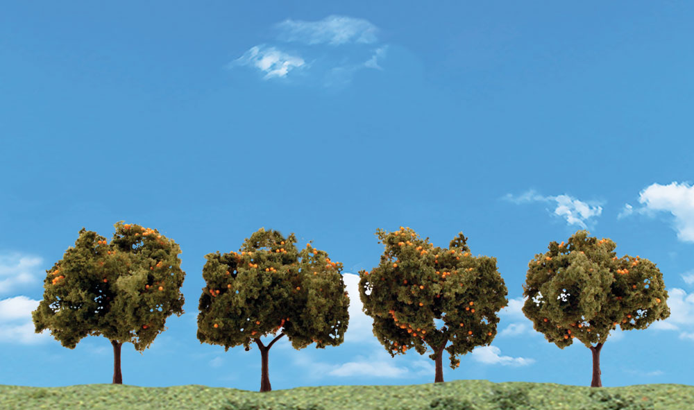 Woodland Scenics: Woodland Classics: Orange Tree- 4 Trees (2" - 3") 