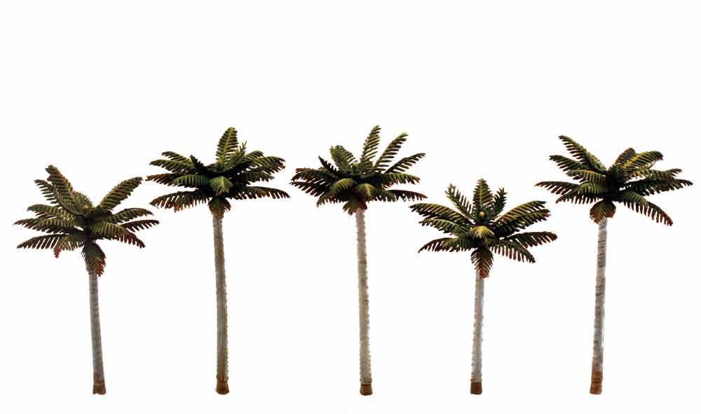 Woodland Scenics: Woodland Classics: Palm Trees- 5 Trees (4 3/4 -5 1/4") 