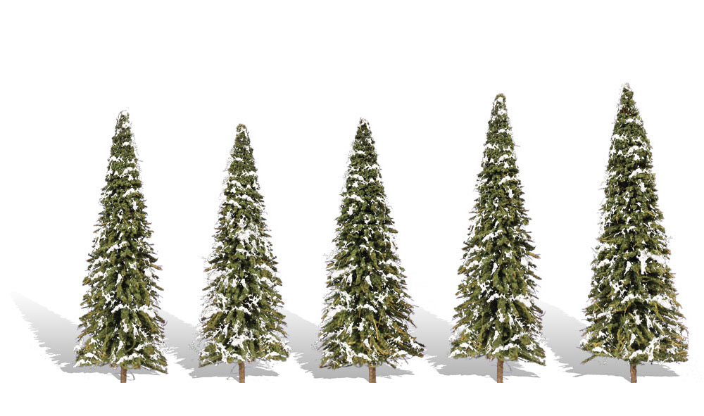 Woodland Scenics: Woodland Classics: Snow Dusted- 5 Trees 