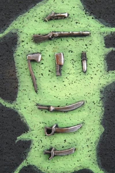 Ziterdes: Musket, Pistol, Cleaver, Axe, 3 Sabers, Knife 